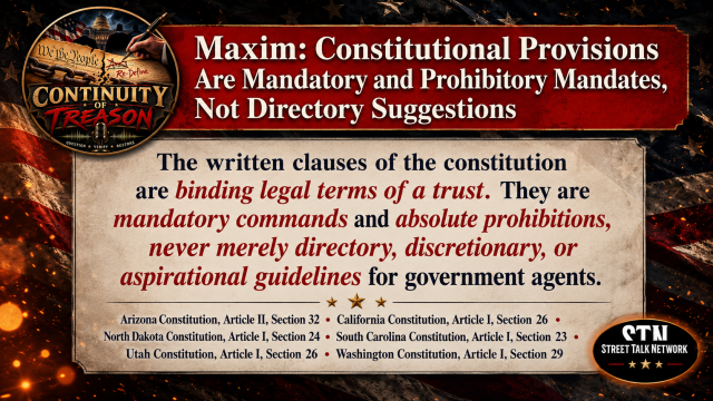 Maxim Constitutional Provisions are Mandatory